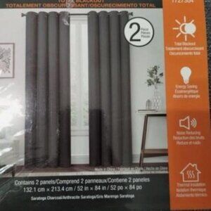 Sunblk Total Blackout Grommet Curtains